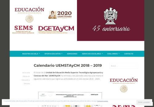 
                            8. Calendario UEMSTAyCM 2018 – 2019 | CBTA 52
