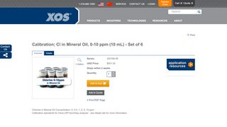 
                            7. Calibration; Cl in Mineral Oil, 0-10 ppm (10 mL) - Set of 6 | XOS USA ...