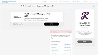 
                            10. Calix Default Router Login and Password - Clean CSS