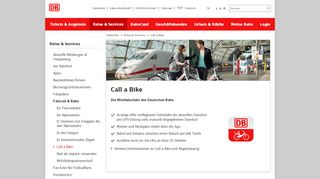 
                            10. Call a Bike - die Mietfahrräder der Deutschen Bahn - Deutsche Bahn