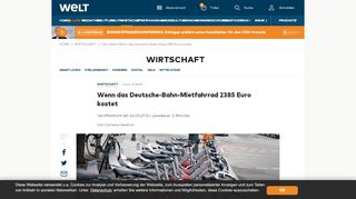 
                            13. Call a Bike: Wenn das Deutsche-Bahn-Rad 2385 Euro kostet - WELT