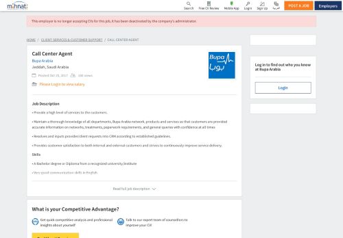 
                            13. Call Center Agent Job, Jeddah, Bupa Arabia - MIHNATI.COM