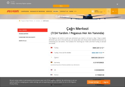 
                            12. Call Center | Pegasus Airlines