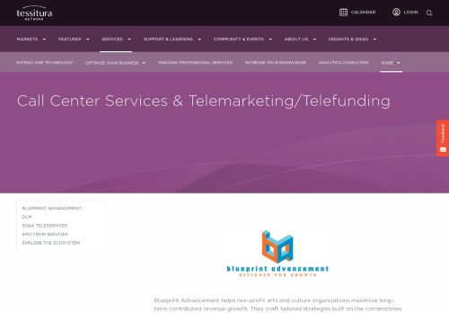 
                            8. Call Center Services & Telemarketing/Telefunding - Tessitura Network