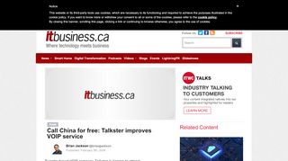 
                            11. Call China for free: Talkster improves VOIP service | IT Business