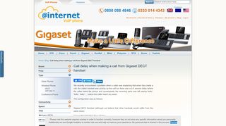 
                            11. Call delay when making a call from Gigaset DECT handset ...