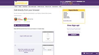 
                            11. Call directly from your browser - Jumblo | Free calls