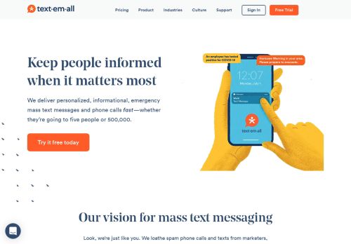 
                            13. Call-Em-All: Text Messaging & Voice Broadcasting