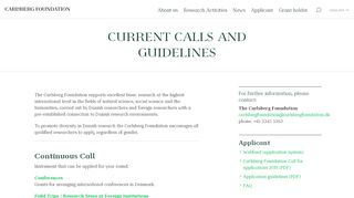 
                            3. Call for Applications and guidelines | Carlsbergfondet