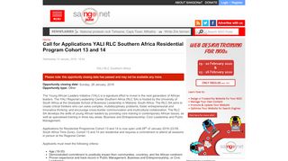 
                            2. Call for Applications YALI RLC Southern Africa Residential Program ...