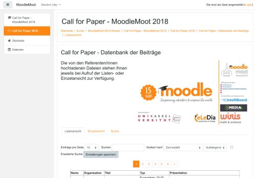 
                            11. Call for Paper - MoodleMoot 2018: Call for Paper - Datenbank der ...