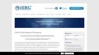 
                            10. Call for Police Research Participants - iIIRG