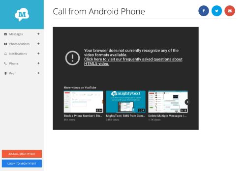 
                            3. Call from Android Phone | MightyText