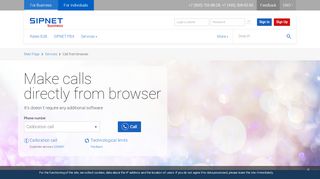 
                            3. Call from browser — Services — Sipnet