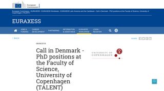 
                            12. Call in Denmark - PhD positions at the Faculty of Science, University ...