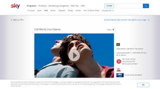 
                            12. Call Me by Your Name - Sky - Film