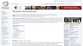 
                            13. Call of Duty: Advanced Warfare – Wikipedia