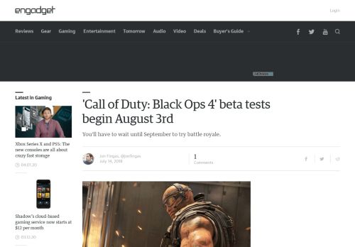 
                            11. 'Call of Duty: Black Ops 4' beta tests begin August 3rd - Engadget