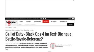 
                            9. Call of Duty – Black Ops 4: Das neue CoD im Test! - COMPUTER BILD ...