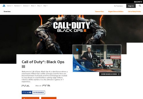 
                            13. Call of Duty®: Black Ops III Game | PS4 - PlayStation