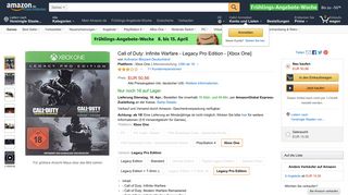 
                            7. Call of Duty: Infinite Warfare - Legacy Pro Edition - [Xbox One] - Amazon