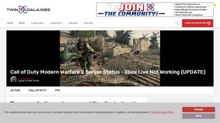 
                            11. Call of Duty Modern Warfare 2 Server Status - Xbox Live Not Working ...