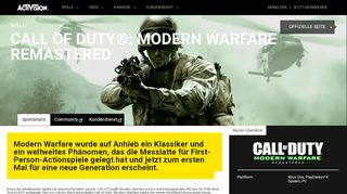 
                            6. Call of Duty®: Modern Warfare Remastered - Activision
