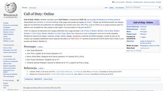 
                            7. Call of Duty: Online - Wikipedia, la enciclopedia libre