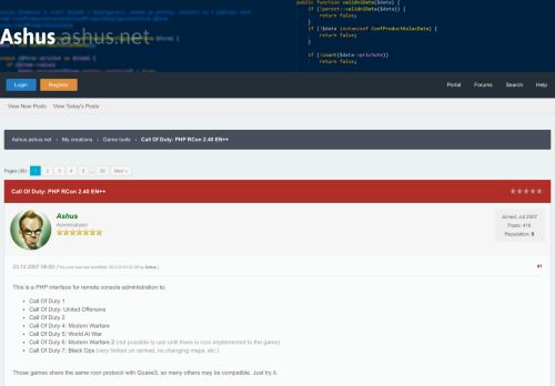 
                            7. Call Of Duty: PHP RCon 2.40 EN++ - Ashus
