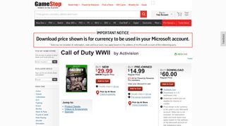 
                            8. Call of Duty WWII for Xbox One | GameStop