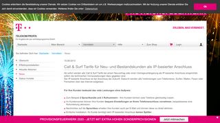 
                            11. Call & Surf Tarife für Neu- und Bestandskunden als IP-basierter ...