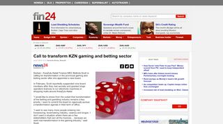 
                            12. Call to transform KZN gaming and betting sector | Fin24