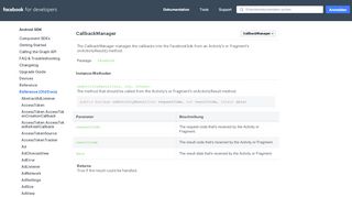 
                            3. CallbackManager - Facebook for Developers