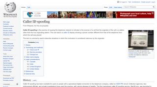 
                            13. Caller ID spoofing - Wikipedia