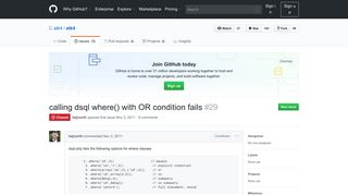 
                            6. calling dsql where() with OR condition fails · Issue #29 · atk4/atk4 ...