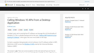 
                            6. Calling Windows 10 APIs From a Desktop Application - Windows Blog