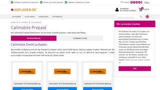 
                            12. Callmobile Prepaid Direktaufladung ab 15 € | Aufladen.de