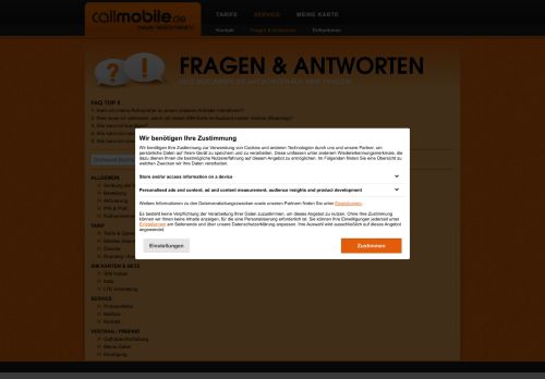 
                            3. callmobile.de - Fragen & Antworten