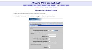 
                            5. CallPilot Security Administration - Mike's PBX Cookbook