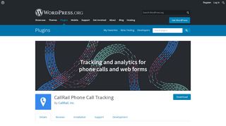 
                            13. CallRail Phone Call Tracking | WordPress.org