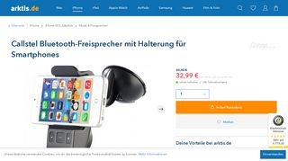 
                            8. Callstel Bluetooth-Freisprecher mit Halterung für Smartphones | arktis.de