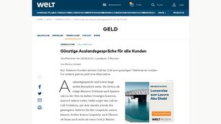 
                            8. Callthrough: Günstige Auslandsgespräche für alle Kunden - WELT