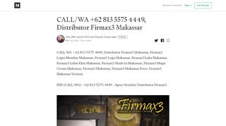 
                            13. CALL/WA +62 813 5575 4449, Distributor Firmax3 ...