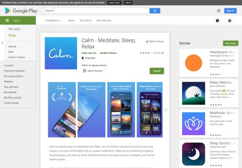 
                            7. Calm - Meditate, Sleep, Relax - Apps on Google Play