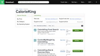 
                            13. CalorieKing - Download.com