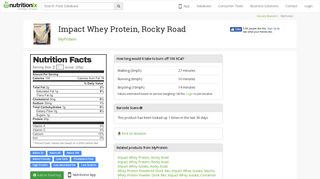 
                            11. Calories in Impact Whey Protein, Rocky Road from MyProtein