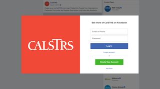 
                            8. CalSTRS - Forget your myCalSTRS.com login? Select the... | Facebook