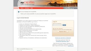 CalSTRS - myCalSTRS Log In