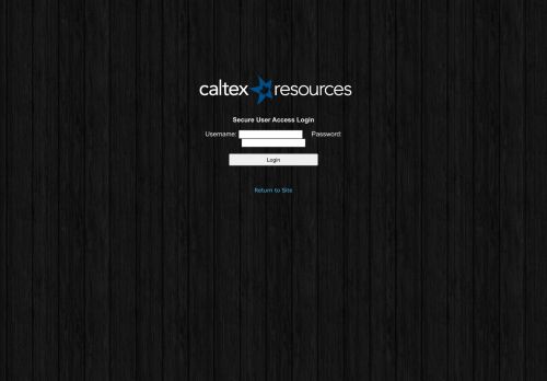 
                            6. Caltex Resources Secure User Access Login