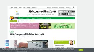 
                            8. Calw: SRH-Campus schließt im Jahr 2021 - Calw - Schwarzwälder Bote